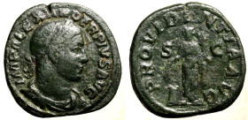 ALESSANDRO SEVERO (222-235) Sesterzio (g. 17,78) Busto laur. a ds. R/ Provvidenza stante. C. 509; RIC. 645 AE BB
