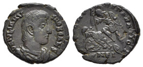 GIULIANO II L'APOSTATA (Cesare, 355-360). Bronzo per Antiochia. AE (g 1,63). Busto drappeggiato e corazzato a destra. R/ Soldato stante a sinistra, tr...