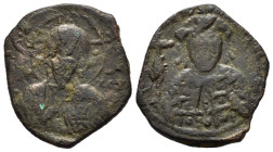 COSTANTINO X DUCA (1059-1067). Follis per Costantinopoli. AE (g 5,49). Busto frontale di Cristo, regge la Bibbia e solleva la mano in benedizione. R/ ...