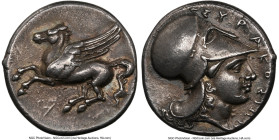 SICILY. Syracuse. Time of Timoleon, Third Democracy (ca. 344-317 BC). AR stater (21mm, 8.50 gm, 12h). NGC Choice VF 5/5 - 3/5, Fine Style. Ca. 344-339...