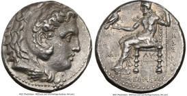 MACEDONIAN KINGDOM. Alexander III the Great (336-323 BC). AR tetradrachm (24mm, 16.67 gm, 5h). NGC Choice XF 4/5 - 3/5, Fine Style. Early posthumous i...