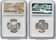 ATTICA. Athens. Ca. 440-404 BC. AR tetradrachm (23mm, 17.16 gm, 10h). NGC Choice XF 5/5 - 3/5, Full Crest, scratches. Mid-mass coinage issue. Head of ...