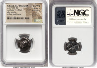 SARONIC ISLANDS. Aegina. Ca. 457-350 BC. AR stater (18mm, 12.31 gm). NGC Choice VF S 5/5 - 5/5. Ca. 445/444-430 BC. Land tortoise with segmented shell...