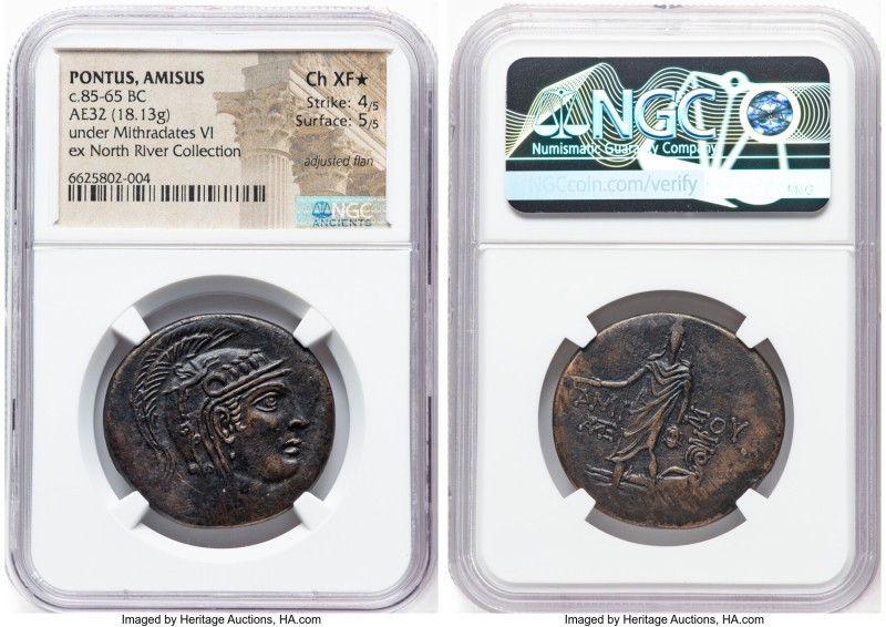 PONTUS. Amisus. Ca. 85-65 BC. AE (31mm, 18.13 gm, 1h). NGC Choice XF S 4/5 - 5/5...