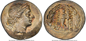 IONIA. Magnesia ad Meandrum. Ca. mid-2nd century BC. AR tetradrachm (31mm, 16.70 gm, 11h). NGC AU 4/5 - 4/5, Fine Style. Erasippus, son of Aristeus, m...