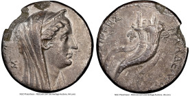 PTOLEMAIC EGYPT. Arsinöe II Philadelphus (277-270/68 BC). AR decadrachm (34mm, 29.59 gm, 11h). NGC Choice VF (photo certificate) 5/5 - 1/5, Fine Style...