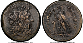PTOLEMAIC KINGDOM. Ptolemy III Euergetes (246-221 BC). AE triobol (35mm, 36.60 gm, 1h). NGC Choice VF S 5/5 - 5/5, Fine Style. Alexandria, series 5B. ...