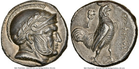 BACTRIA. Early Hellenistic era. Sophytes (ca. 325/305-294 BC). AR didrachm (20mm, 7.95 gm, 6h). NGC Choice AU 4/5 - 3/5, Fine Style, die shift. Uncert...