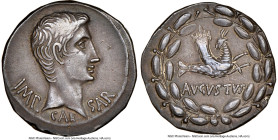 Augustus (27 BC-AD 14). AR cistophorus (25mm, 11.94 gm, 1h). NGC Choice VF 4/5 - 4/5. Ephesus, ca. 25-20 BC. IMP•-CAE-SAR, bare head of Augustus right...