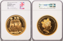 British Dependency. Elizabeth II gold Proof "Three Graces" 100 Pounds (1 Kilo) 2020 PR70 Ultra Cameo NGC, Slab hand-signed by designer Jody Clark. HID...