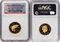 Elizabeth II gold Proof "Great White Shark" 50 Dollars (1/2 oz) 2007-P PR70 Ultra Cameo NGC, Perth mint, KM976. Discover Australia series. One of Firs...