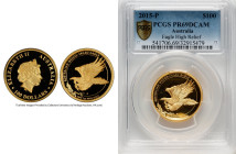 Elizabeth II gold Proof High Relief "Wedge-Tailed Eagle" 100 Dollars (1 oz) 2015-P PR69 Deep Cameo PCGS, Perth mint. HID09801242017 © 2024 Heritage Au...
