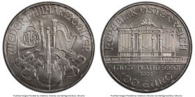 Second Republic platinum "Vienna Philharmonic" 100 Euros (1 oz) 2022 MS70 PCGS, Vienna mint. HID09801242017 © 2024 Heritage Auctions | All Rights Rese...