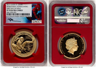 Elizabeth II gold Proof "Spider-Man: Homecoming" 200 Dollars (1 oz) 2017 PR70 Ultra Cameo NGC, Mintage: 250. First Day of Issue. Slab hand-signed by d...