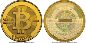Casascius brass Unloaded (Redeemed) 1 Bitcoin (BTC) 2013 MS67 NGC, Ahonen-pg 100. Total Issued: 3,084. Series 2. Type PF. 28mm. Firstbits 13CKxEJE. Fr...