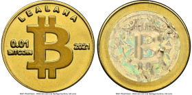 Lealana brass Unloaded (Redeemed) .01 Bitcoin (BTC) 2021 MS67 NGC, Ahonen-Unl. 30mm. Serial #247. Firstbits 145HWD2P. HID09801242017 © 2024 Heritage A...