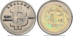 Lealana nickel-plated brass Unloaded (Redeemed) .01 Bitcoin (BTC) 2021 MS66 NGC, Ahonen-Unl. 30mm. Serial #272. Firstbits 19LxEoZU. HID09801242017 © 2...