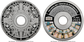 Rarity Check silvered brass Proof Unloaded (Unfunded) "Missing Fortunes" 0.001 Bitcoin (BTC) 2023 PR69 Ultra Cameo NGC, Ahonen-Unl. Mintage: 200. Seri...