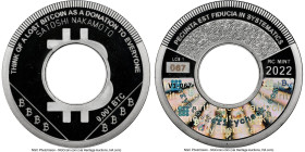 Rarity Check silvered-brass Proof Non-Loaded (Unfunded) "Lost Coin" 0.001 Bitcoin (BTC) 2022 PR69 Ultra Cameo NGC, Ahonen-Unl. Mintage: 200. Serial #0...