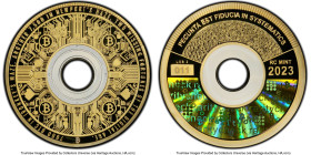 Rarity Check 5-Piece Certified Non-Loaded (Unfunded) Proof Set 2023 PCGS, 1) gilt-silver "Ironkey's Maze" 0.1 BTC 2023 PR70 Deep Cameo PCGS 2) gilt-si...