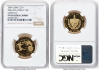 Republic gold Proof "2006 FIFA World Cup - Germany" 25 Pesos (1/4 oz) 2004 PR69 Ultra Cameo NGC, Havana mint, KM922. HID09801242017 © 2024 Heritage Au...