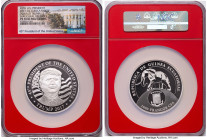Republic silver Proof "Donald Trump - 45th U.S. President" 1000 Francos (1 oz) 2017 PR70 Ultra Cameo NGC, Accompanied by COA. Inaugural Releases. HID0...