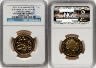 British Dependency. Elizabeth II gold Proof Piefort High Relief 1/2 Angel (1 oz) 2012 PR70 Ultra Cameo NGC, Pobjoy mint, KM-Unl. First Releases. HID09...