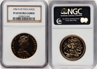 British Dependency. Elizabeth II gold Proof Angel (1 oz) 1984 PR69 Ultra Cameo NGC, KM139. HID09801242017 © 2024 Heritage Auctions | All Rights Reserv...