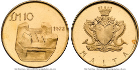 Republic gold "Stone Charcoal Stove" 10 Liri 1972 MS66 NGC, KM16. Mintage: 16,000. HID09801242017 © 2024 Heritage Auctions | All Rights Reserved www.H...