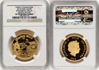 Elizabeth II gold Proof "Steamboat Willie - Mickey Mouse" 200 Dollars (1 oz) 2014 PR70 Ultra Cameo NGC, Mintage: 500. Mickey Mouse Series Through the ...