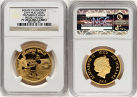 Elizabeth II gold Proof "Steamboat Willie - Mickey Mouse" 200 Dollars (1 oz) 2014 PR70 Ultra Cameo NGC, Mintage: 500. Mickey Mouse Series Through the ...