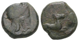 Sicily, Entella. Campanian mercenaries, Circa 342-338 BC. AE. 6.28 g - 17.19 mm.