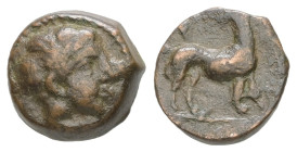 Sicily, Eryx. AE Onkia. 1.41 g - 10.80 mm. Circa 410-400 BC.