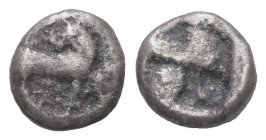Thraco-Macedonian Region, Uncertain mint. AR Obol. 0.53 g - 7.05 mm. Circa 5th century BC.