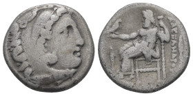 Kings of Macedon, Alexander III 'the Great', 336-323 BC. AR Drachm. 4.05 g - 17.87 mm. Kolophon mint.