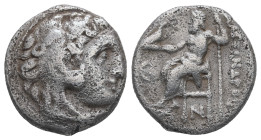Kings of Macedon, Alexander III 'the Great', 336-323 BC. AR Drachm. 3.99 g - 16.51 mm. Kolophon mint.