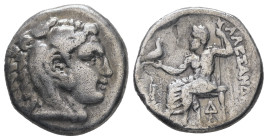 Kings of Macedon, Alexander III 'the Great', 336-323 BC. AR Drachm. 4.05 g - 16.97 mm. Lampsakos mint.