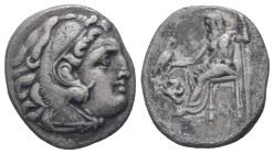 Kings of Macedon, Alexander III 'the Great', 336-323 BC. AR Drachm. 4.10 g - 17.65 mm. Lampsakos mint.
