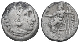 Kings of Macedon, Alexander III 'the Great', 336-323 BC. AR Drachm. 3.94 g - 17.78 mm. Magnesia ad Maeandrum mint.