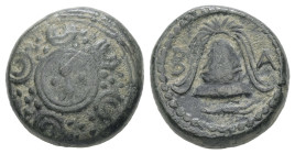 Kings of Macedon, Alexander III 'the Great', 336-323 BC. AE. 4.45 g - 14.88 mm.