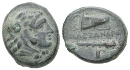 Kings of Macedon, Alexander III 'the Great', 336-323 BC. AE. 5.78 g - 18.95 mm.