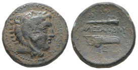 Kings of Macedon, Alexander III 'the Great', 336-323 BC. AE. 5.76 g - 19.99 mm.