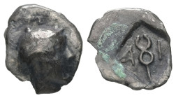 Thrace, Ainos. AR Diobol. 0.91 g - 18.40 mm. Circa 464-460 BC.