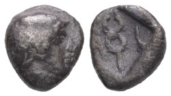 Thrace, Ainos. AR Diobol. 0.99 g - 9.37 mm. Circa 464-460 BC.