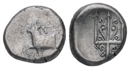 Thrace, Byzantion. AR Hemidrachm. 1.93 g - 11.62 mm. Circa 387/6-340 BC.
