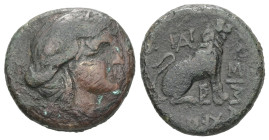 Thrace, Lysimacheia. AE. 4.83 g - 18.88 mm. Circa 309-220 BC.