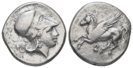 Corinthia, Corinth. AR Stater. 8.06 g - 21.67 mm. Circa 375-300 BC.