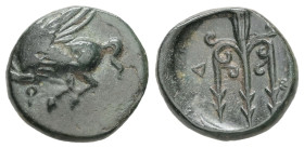 Corinthia, Corinth. AE. 1.85 g - 13.75 mm. Circa 306-303 BC.
