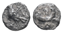 Asia minor, Uncertain. AR Hemiobol. 0.39 g - 7.57 mm. Circa 5th century BC.