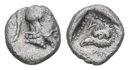 Asia minor, Uncertain. AR Hemiobol. 0.36 g - 6.73 mm. Circa 5th century BC.